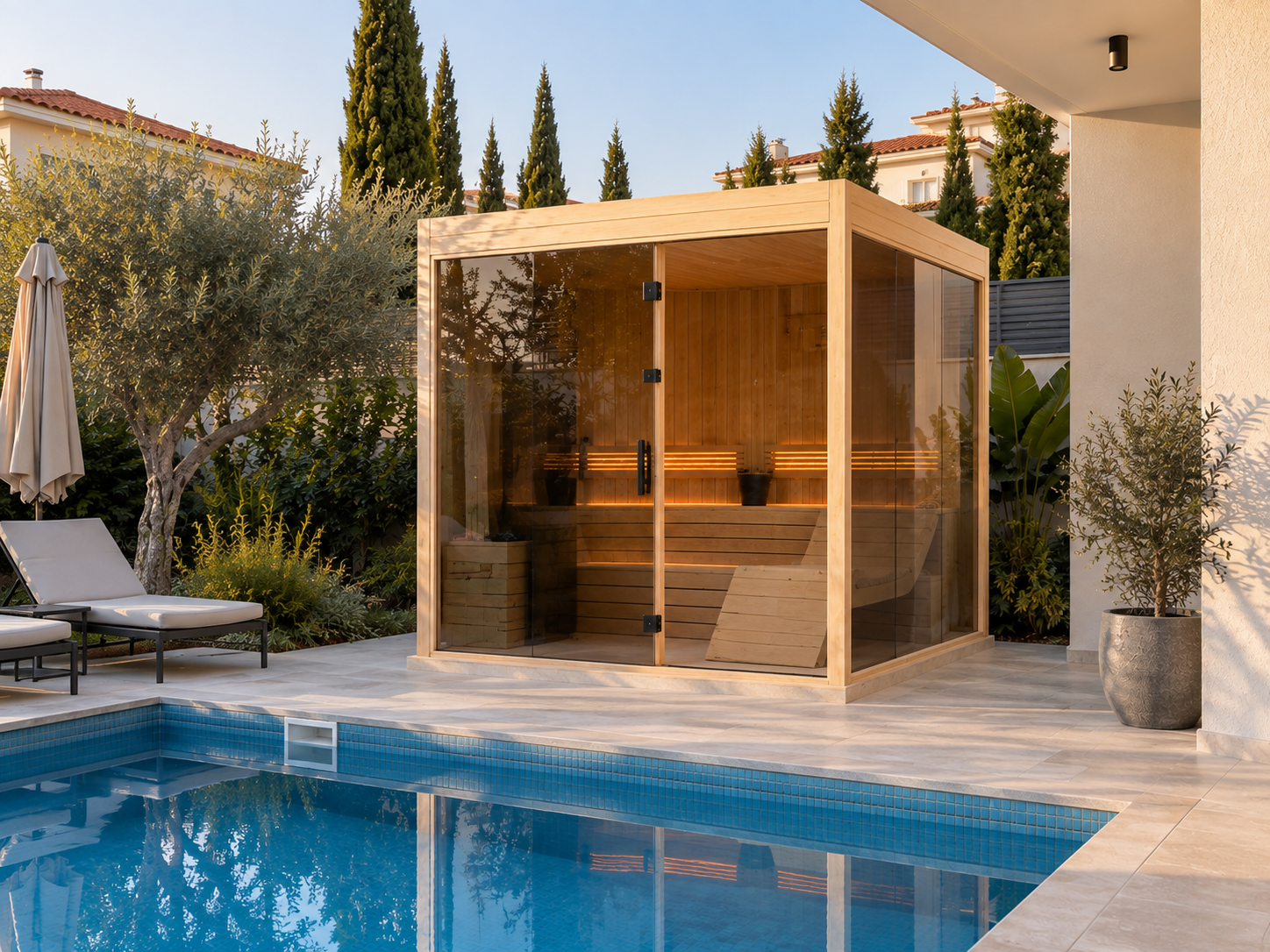 Panoramic Full Glass sauna
